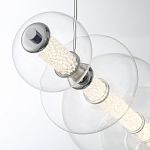 Подвесной светильник линейный с прозрачными стеклянными шарами разного диаметра Eurofase варинант исполнения - 5 | Loft Concept в Краснодаре