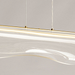 Люстра линейная с прозрачным волнообразным плафоном Wave Line варинант исполнения - 10 | Loft Concept в Краснодаре