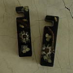 Подставка для телефона из эпоксидной смолы с цветами черная Epoxy Flowers Phone Stand Black варинант исполнения - 2 | Loft Concept в Краснодаре