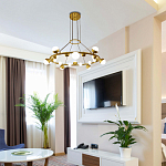 Люстра подвесная светодиодная с плафонами в форме шара Italian Globe Cedar Moss Light варинант исполнения - 1 | Loft Concept в Краснодаре