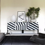 Дизайнерский комод в чёрно-белую полоску Ziqqurat варинант исполнения - 2 | Loft Concept в Краснодаре