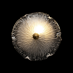 Бра в форме прозрачного стеклянного цветка с рельефной текстурой Textured Glass варинант исполнения - 4 | Loft Concept в Краснодаре