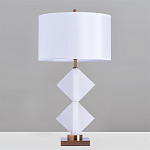 Настольная лампа белая на фигурном основании Aerial Geometry варинант исполнения - 3 | Loft Concept в Краснодаре