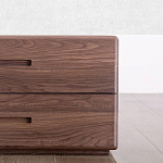 Прикроватный столик деревянный с 2-мя ящиками Moon Walnut Furniture варинант исполнения - 2 | Loft Concept в Краснодаре