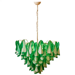 Люстра из стеклянных зеленых лепестков Petalled Illuminator варинант исполнения - 3 | Loft Concept в Краснодаре