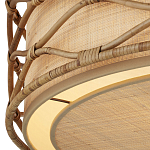 Подвесной светильник  из кованого железа и абажуром из ротанга Wicker Furniture варинант исполнения - 2 | Loft Concept в Краснодаре