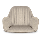 Барный стул со спинкой и подлокотниками на 4-х коричневых деревянных ножках Бежевый Велюр Ava Charm варинант исполнения - 4 | Loft Concept в Краснодаре