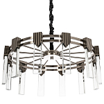 Люстра с прямоугольными хрустальными плафонами Glass Rectangles Chrome Chandelier 60 варинант исполнения - 1 | Loft Concept в Краснодаре