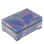 Шкатулка из натурального камня лазурит и чароит Stone Casket варинант исполнения - 1 | Loft Concept в Краснодаре