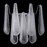 Бра с подвесками из рифленного стекла в форме капель на основании цвета хром Textured Glass варинант исполнения - 2 | Loft Concept в Краснодаре