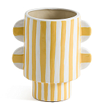 Ваза из фаянса Brighter than the Stars жёлтая полоска варинант исполнения - 1 | Loft Concept в Краснодаре
