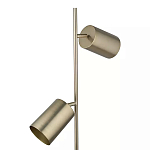 Торшер золотистый с 2-мя подвижными плафонами на белом мраморном основании Streams of Light варинант исполнения - 2 | Loft Concept в Краснодаре