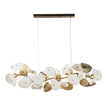 Люстра с белыми и золотистыми цветами G9 Dahlia Flowers Lamp варинант исполнения - 2 | Loft Concept в Краснодаре