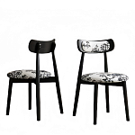 Стул обеденный деревянный с цветочной обивкой Foshan Chair варинант исполнения - 1 | Loft Concept в Краснодаре