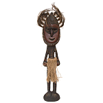 Деревянная статуэтка Абориген в маске с перьями Aborigine Mask Figurine варинант исполнения - 1 | Loft Concept в Краснодаре
