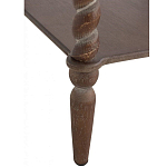 Приставной столик деревянный с резными ножками и нижней полкой Vintage Side Table Brown Wood варинант исполнения - 4 | Loft Concept в Краснодаре