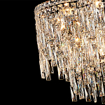 Люстра подвесная с хрустальными подвесками и металлическим основанием цвета Хром Ludivine Lighting варинант исполнения - 5 | Loft Concept в Краснодаре