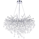 Люстра с хрустальными подвесками капли серебро Droplet Silver Chandelier 15 варинант исполнения - 2 | Loft Concept в Краснодаре