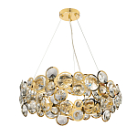 Люстра подвесная из золотых колец 57 см Golden Circles варинант исполнения - 2 | Loft Concept в Краснодаре