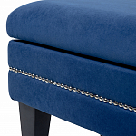 Мягкая банкетка на черных ножках с зоной для хранения Casket Blue варинант исполнения - 3 | Loft Concept в Краснодаре