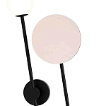 Бра с шарообразным плафоном и зеркальным круглым элементом Lunar Echo варинант исполнения - 1 | Loft Concept в Краснодаре