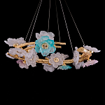 Люстра круглая на золотом каркасе с цветочным декором Miscellaneous herbs варинант исполнения - 2 | Loft Concept в Краснодаре