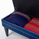 Мягкая банкетка на черных ножках с зоной для хранения Casket Blue варинант исполнения - 4 | Loft Concept в Краснодаре