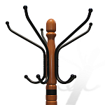 Вешалка напольная деревянная с черными металлическими крючками Noble Branches варинант исполнения - 2 | Loft Concept в Краснодаре