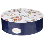 Чайный набор из фарфора темно-синий с рисунком цветов на 6 персон 12 предметов 280 мл Garden Whisper Porcelain Set  варинант исполнения - 6 | Loft Concept в Краснодаре