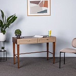 Стол письменный из массива бука с 2-мя ящиками бежевый Wenge Light варинант исполнения - 4 | Loft Concept в Краснодаре