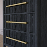 Комод Primo с 3 выдвижными ящиками Черный дуб варинант исполнения - 3 | Loft Concept в Краснодаре