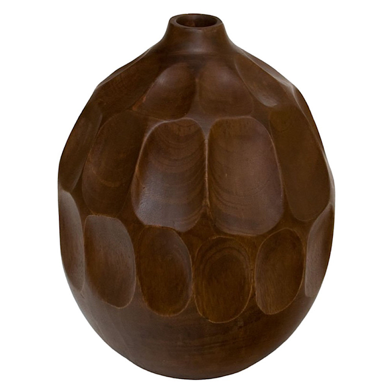 Ваза деревянная Brown Vase of Thailand 1 Коричневый в Краснодаре | Loft Concept 