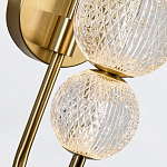 Бра цвета латунь с 6-ю рифлеными плафонами шаровидной формы Alora варинант исполнения - 3 | Loft Concept в Краснодаре