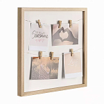 Рамка для фото с подсветкой c 6-ю деревянными прищепками в комплекте Photo Backlight варинант исполнения - 1 | Loft Concept в Краснодаре