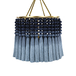 Люстра синяя плетеная с кисточками Boho Tassel Chandelier варинант исполнения - 1 | Loft Concept в Краснодаре