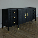 Большой Комод-буфет Elsa Dreams Black с ящиками варинант исполнения - 4 | Loft Concept в Краснодаре