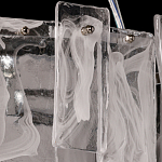 Люстра круглая с подвесными прямоугольными пластинами из стекла Glacier Panels варинант исполнения - 9 | Loft Concept в Краснодаре