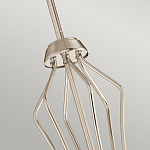 Люстра цвета никель с 6-ю рифлеными стеклянными плафонами и изогнутым каркасом Kichler варинант исполнения - 5 | Loft Concept в Краснодаре