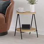 Стол приставной с 2-мя круглыми столешницами из дерева ESSEL OAK варинант исполнения - 7 | Loft Concept в Краснодаре