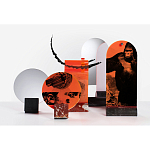 Настольное дизайнерское зеркало Poltronova Vanitas Nero Marquina Mirror and Photo Holder варинант исполнения - 4 | Loft Concept в Краснодаре