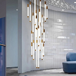 Люстра в современном стиле с 30-ю каскадными светодиодными лампами Golden LED Rain варинант исполнения - 2 | Loft Concept в Краснодаре