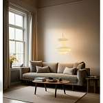 Подвесной вязаный белый светильник «Моника» варинант исполнения - 3 | Loft Concept в Краснодаре