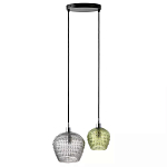 Подвесной светильник каскадный с 2-мя рельефными плафонами Cascade with Relief Lampshades варинант исполнения - 1 | Loft Concept в Краснодаре