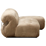 Дизайнерский угловой диван с велюровой светло-коричневой обивкой Fosse Sofa варинант исполнения - 5 | Loft Concept в Краснодаре