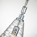 Подвесной светильник с прозрачным рельефным стеклянным плафоном в форме конуса Feiss варинант исполнения - 5 | Loft Concept в Краснодаре