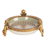 Чаша фарфоровая на бронзовых ножках в виде ангелов Porcelain Angels of Paradise варинант исполнения - 1 | Loft Concept в Краснодаре