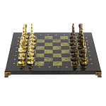 Шахматы Ренессанс из бронзы с доской из натурального камня Змеевик Decorative Thematic Chess варинант исполнения - 1 | Loft Concept в Краснодаре