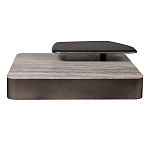 Столик журнальный квадратный  с полкой Sculptural Marble Accent с мрамором  варинант исполнения - 1 | Loft Concept в Краснодаре