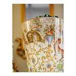 Кашпо с растительным и животным орнаментом на бронзовых ножках Turquoise Blooming Garden варинант исполнения - 7 | Loft Concept в Краснодаре