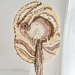 Овальный Современный Гобелен Абстракция в бежевых тонах Shallow варинант исполнения - 1 | Loft Concept в Краснодаре